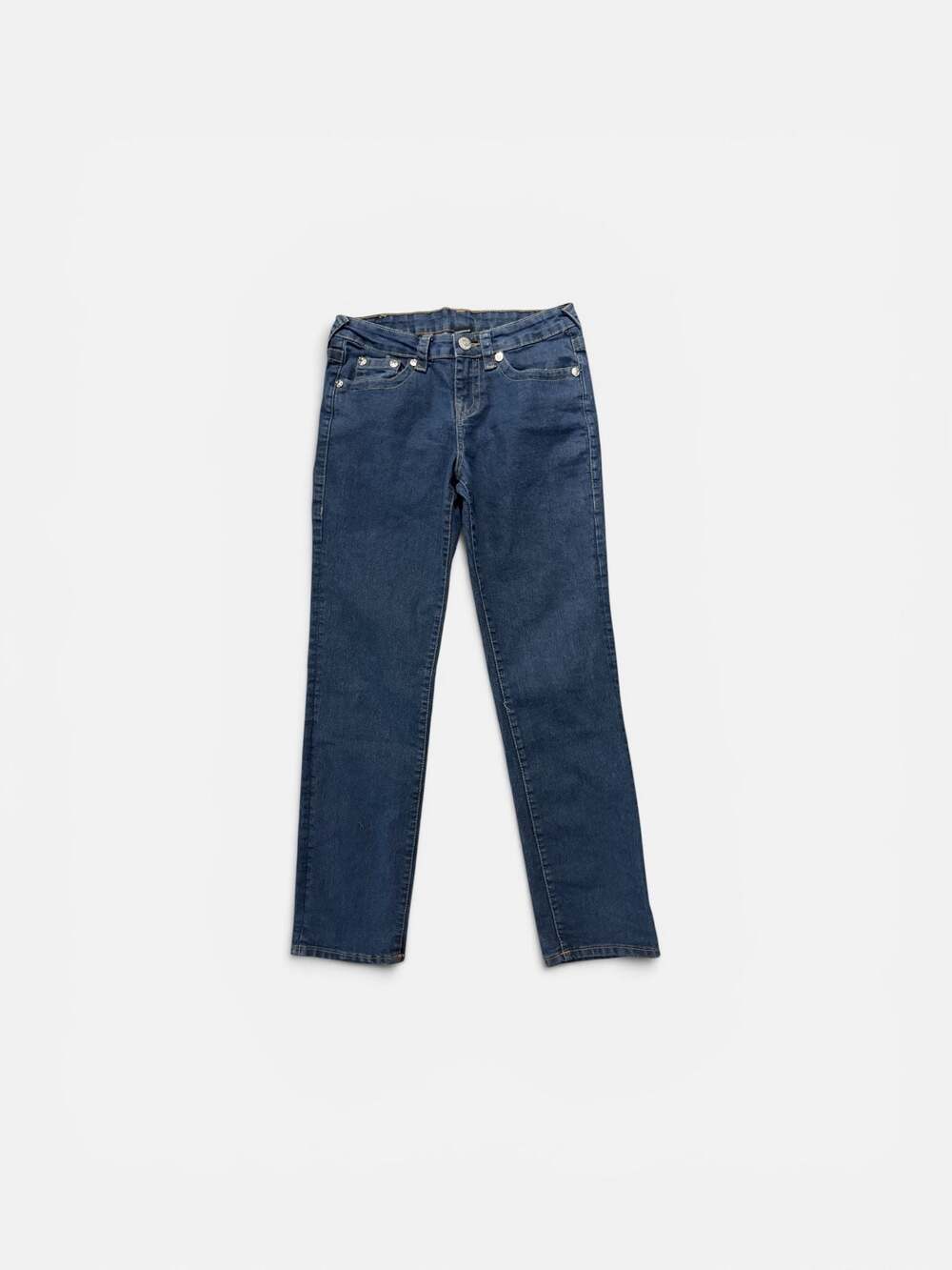 True Religion Women's Gino Slim Straight Jeans in Dark Indigo